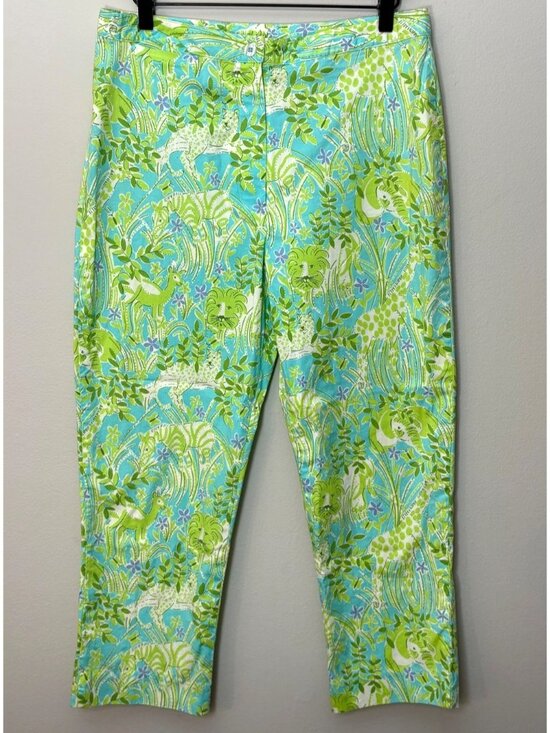 Lilly Pulitzer Pants - Vintage Lilly Pulitzer Cotton Lightweight Beach Vacation Jungle Resortwear
